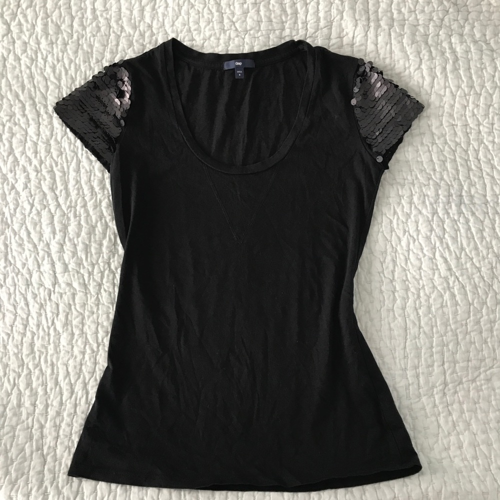 Sequin Sleeve Shirt